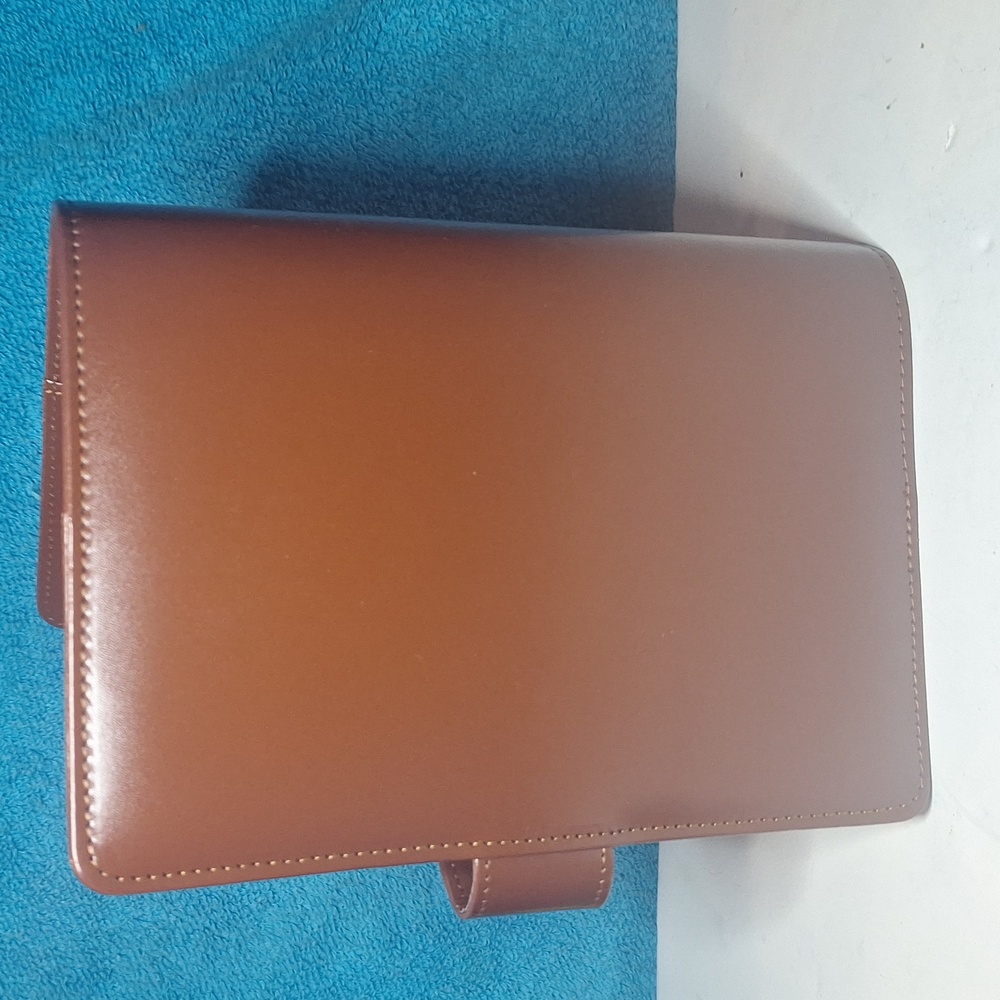 Caramel A6 Binder Budget Financial Planner Journal with 6 Pockets Inserts NEW - Picture 4 of 10